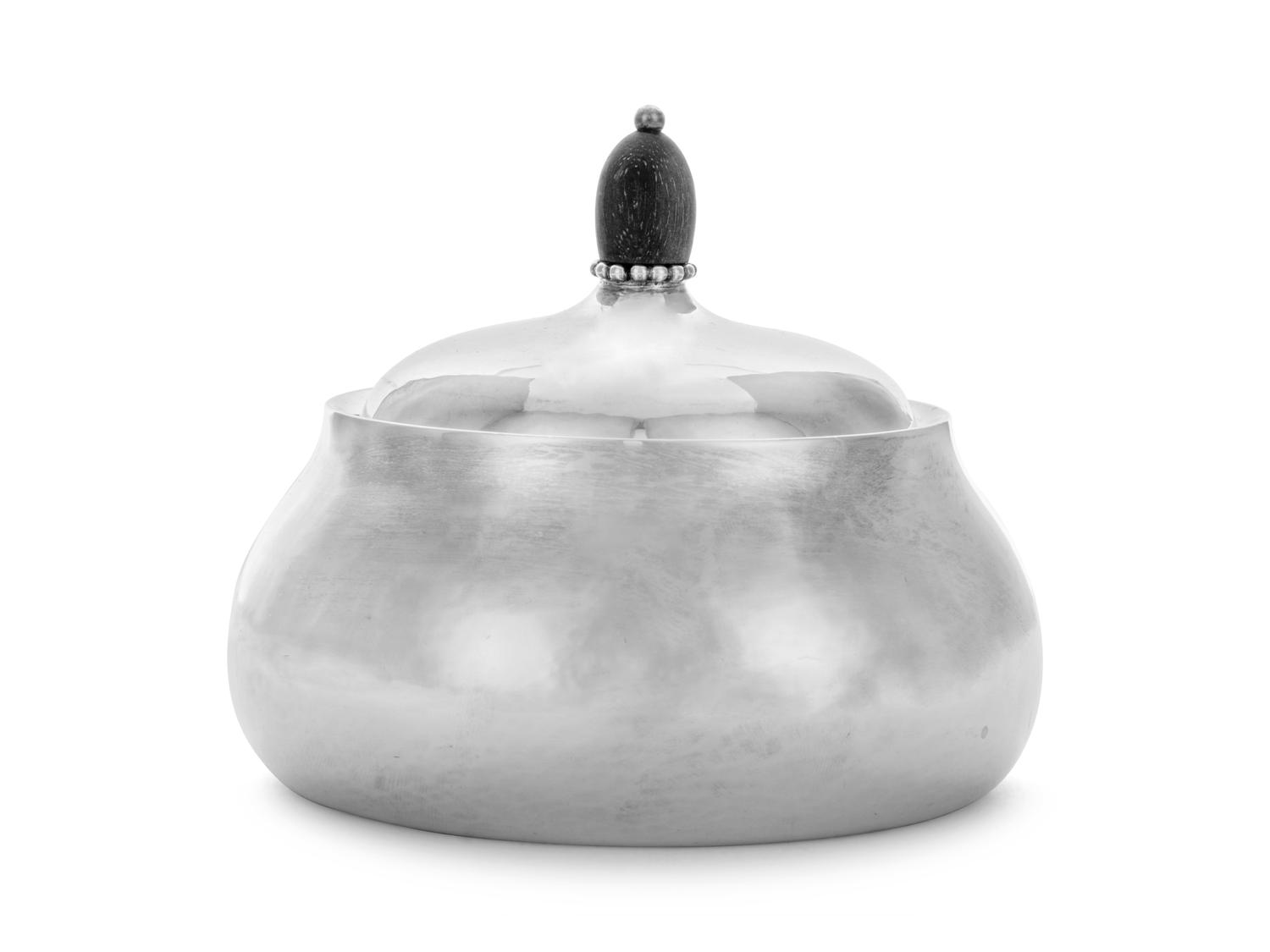 A Danish Silver Covered Sugar (Item 90 on original listing. )