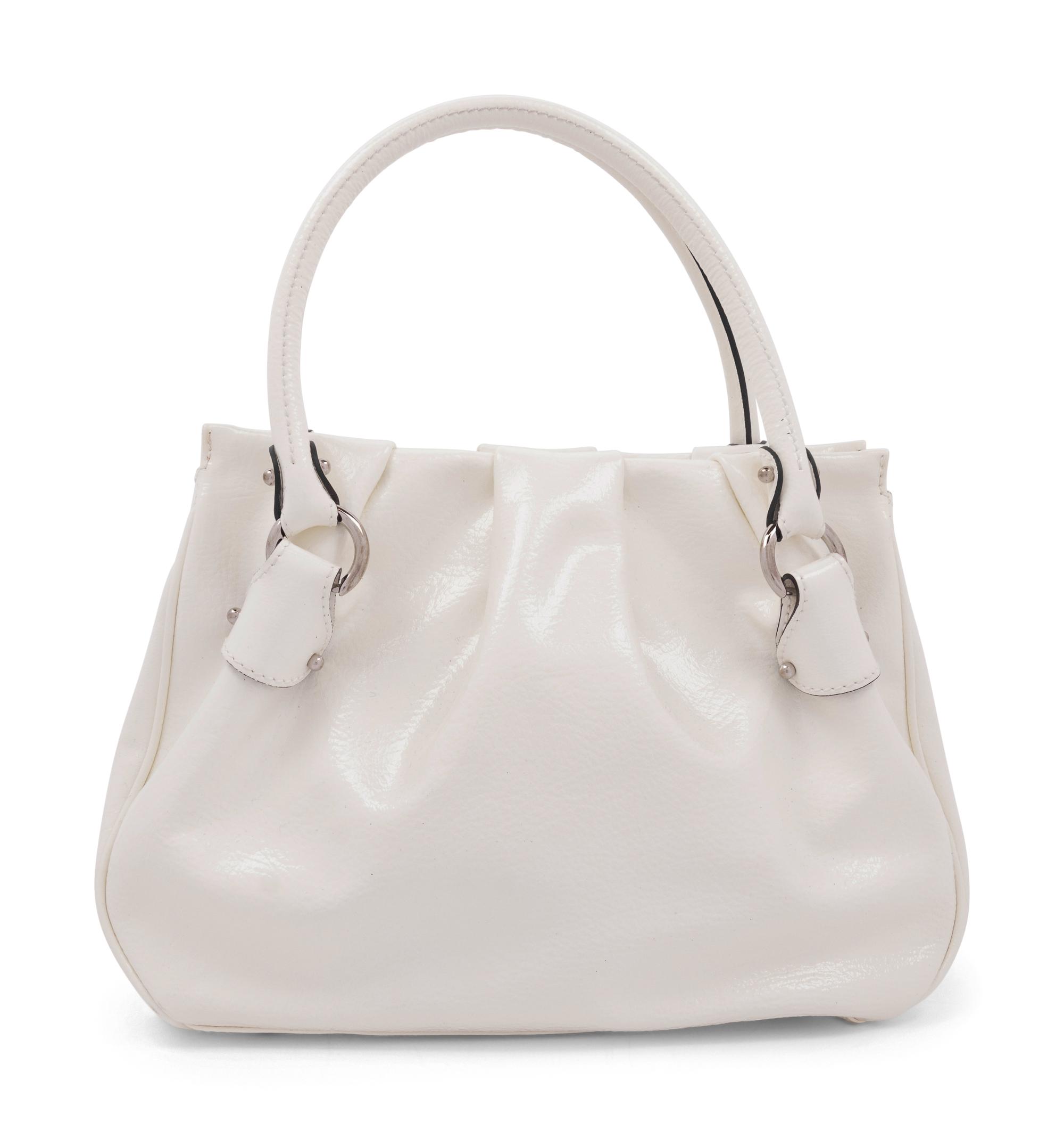Salvatore Ferragamo White Leather Bag, 2000s