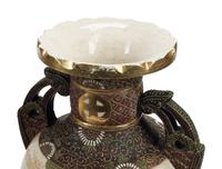 A Pair of Satsuma Porcelain and French Gilt Bronze Mounted Vases