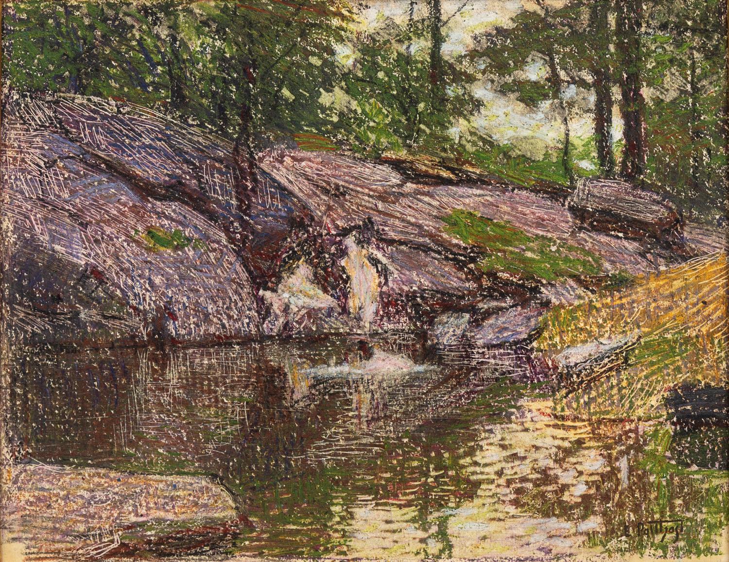 Edward Henry Potthast, (American, 1857-1927), Bathers, Central Park