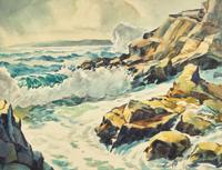 Surf Hitting Coast