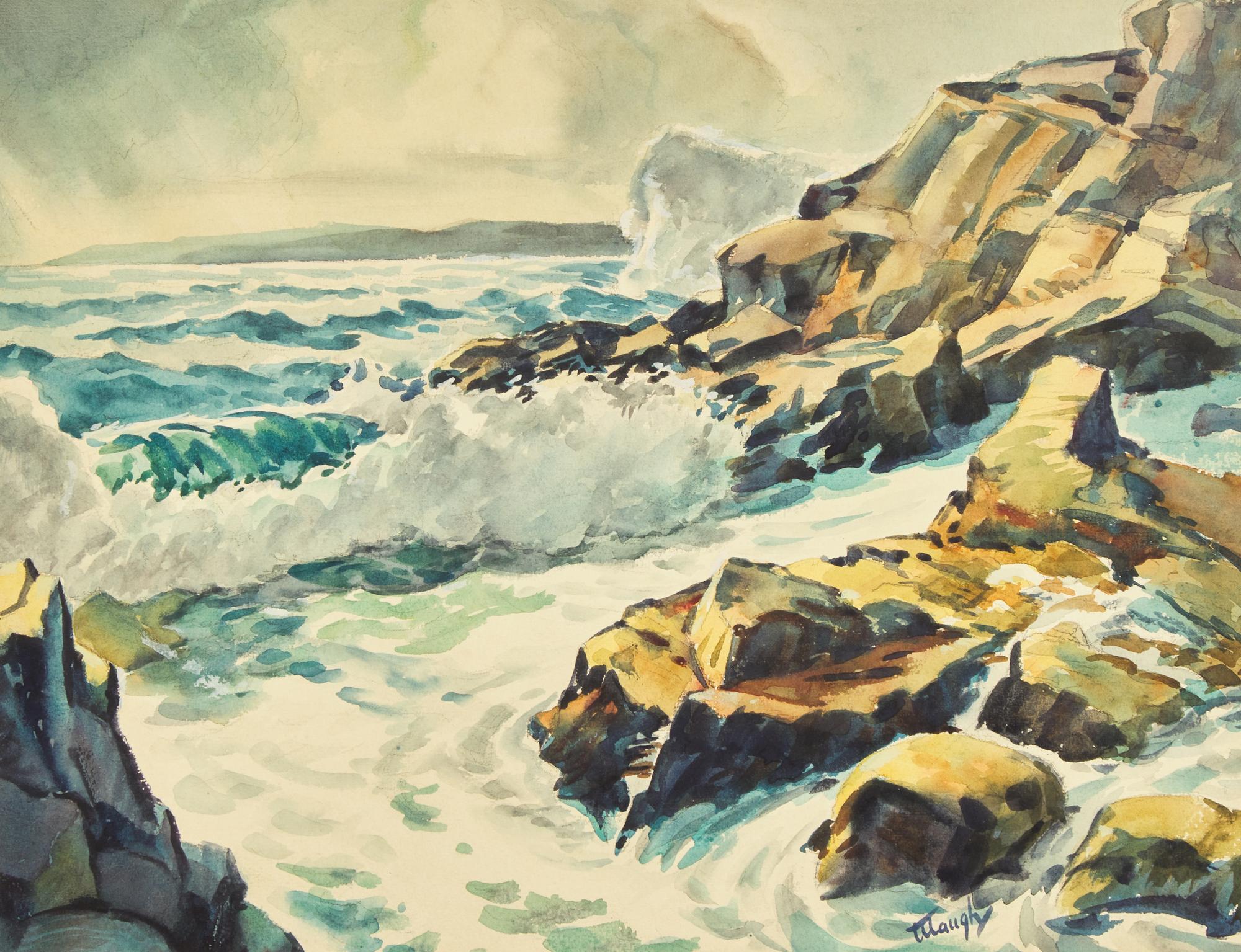 Surf Hitting Coast