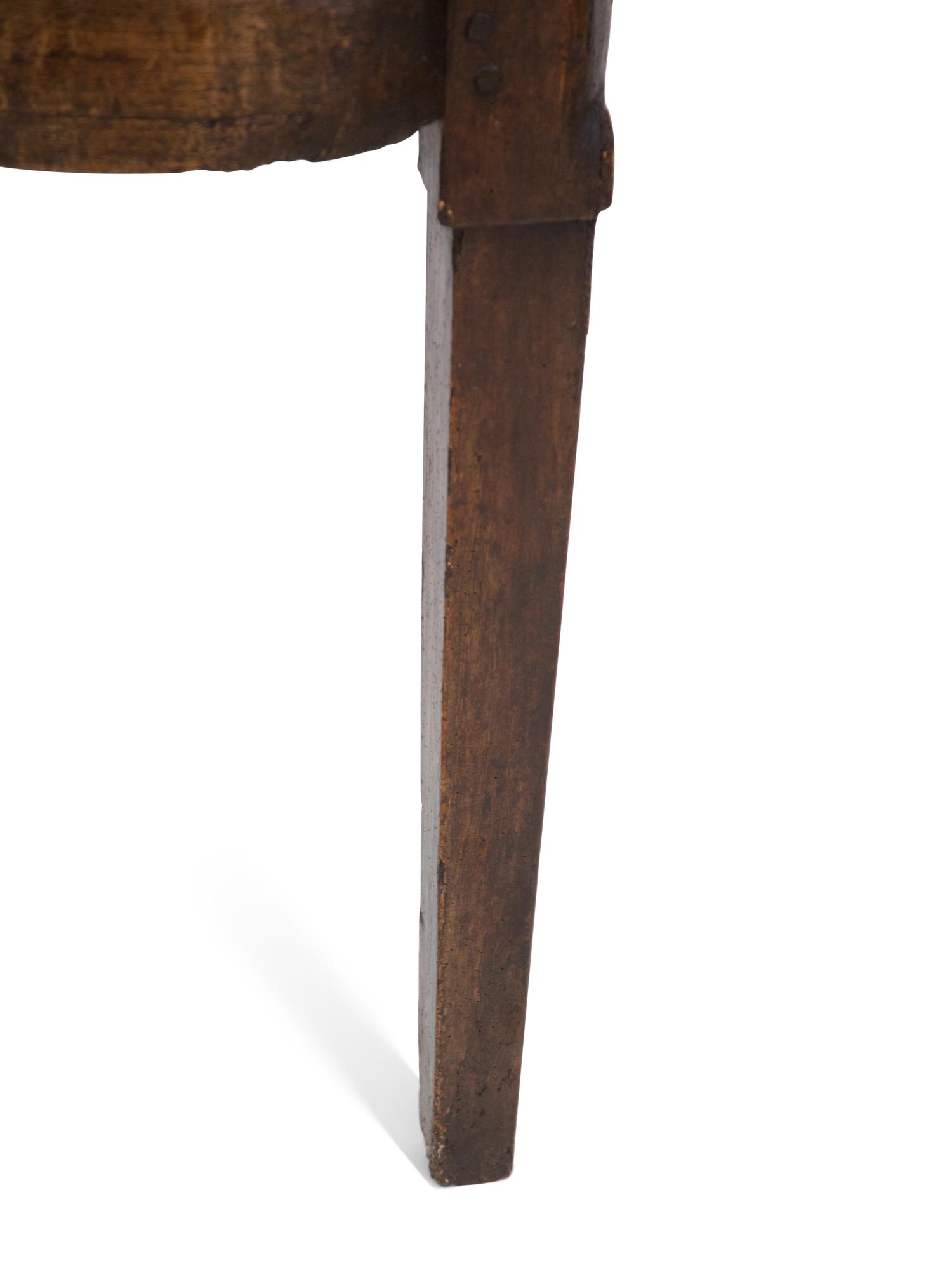 An Italian Carved Walnut Lavabo with Pewter Cistern and Basin