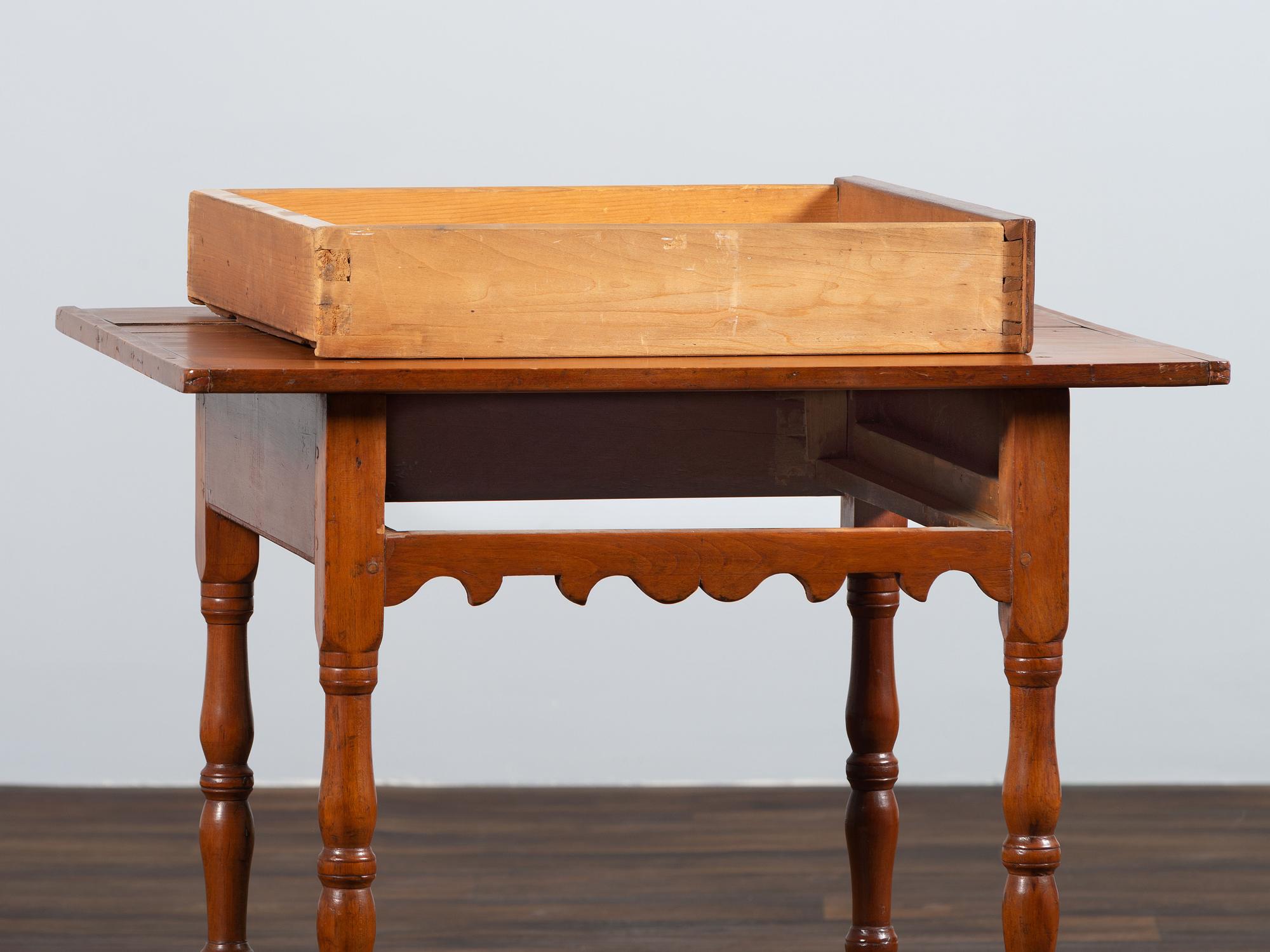 A William and Mary Cherrywood One-Drawer Tavern Table