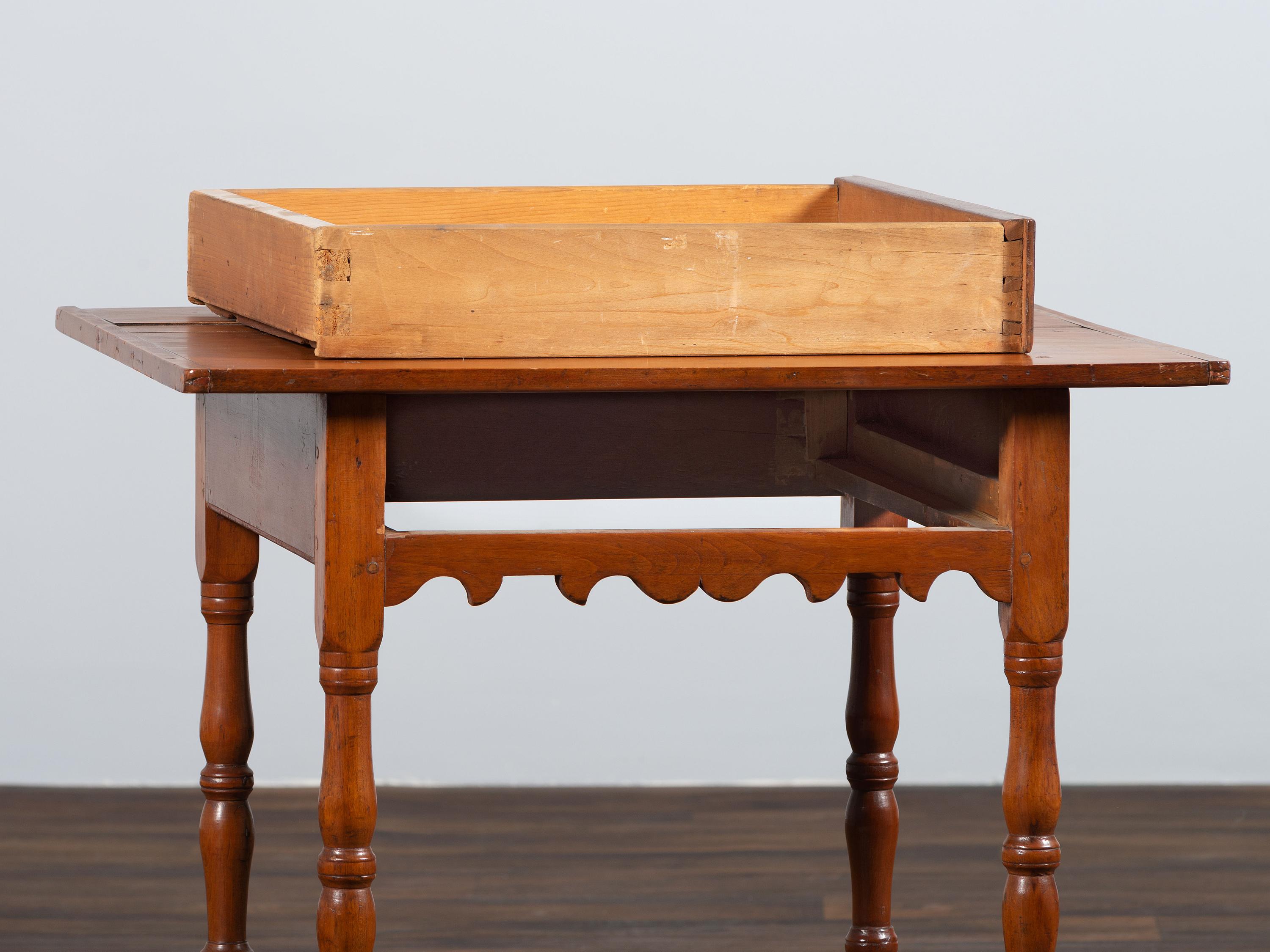 A William and Mary Cherrywood One-Drawer Tavern Table