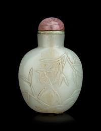 A Chinese Pale Celadon Jade Snuff Bottle