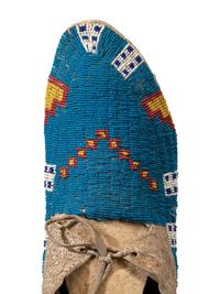 Northern Plains Beaded Hide Moccasins