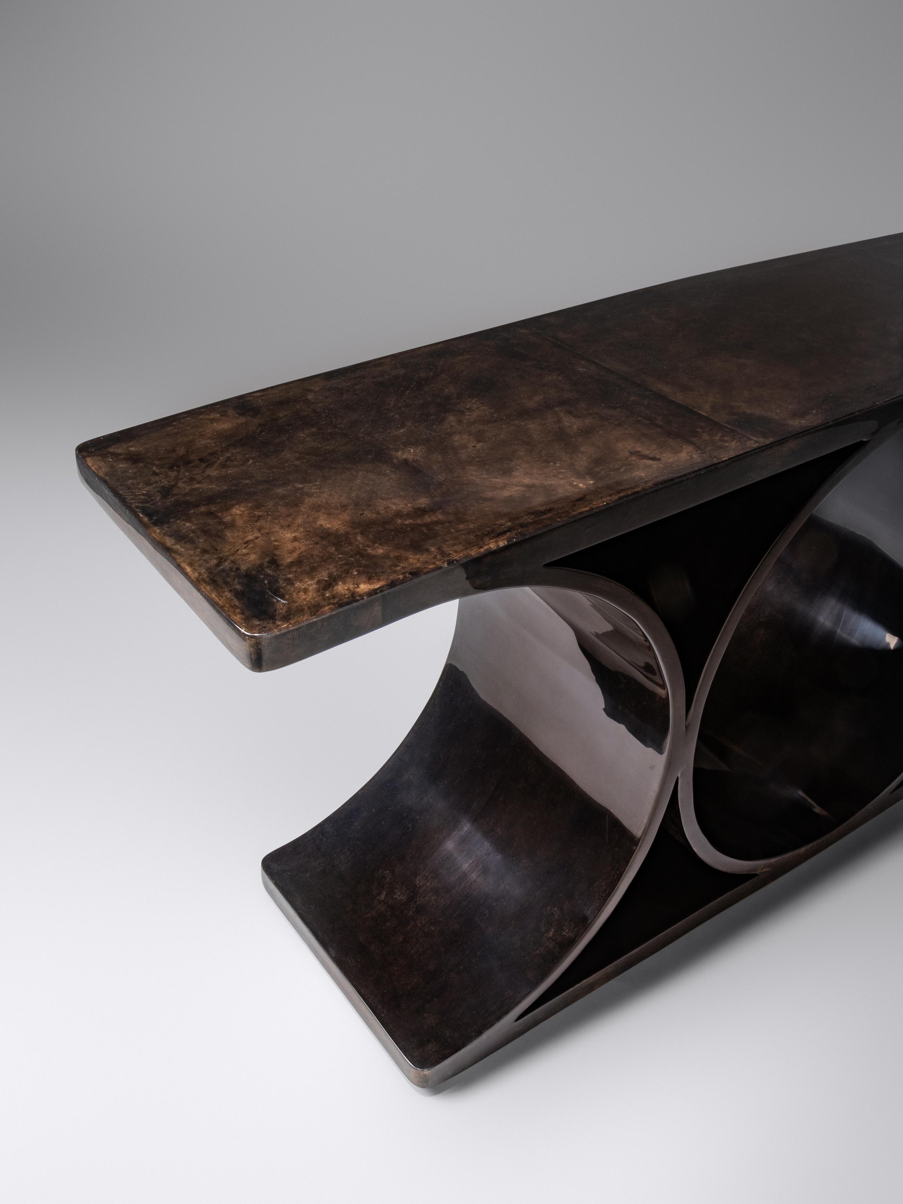 Double 'JMF' Console Table Karl Springer Ltd., USA