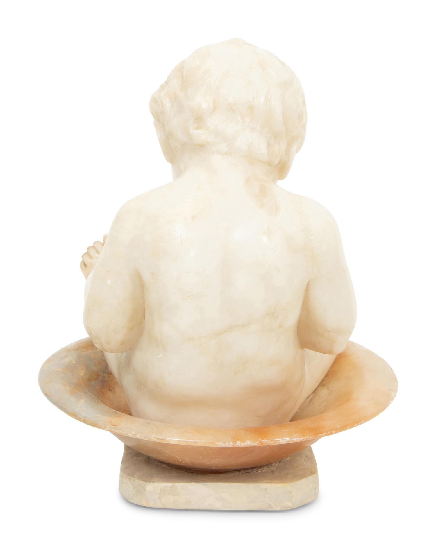 A Continental Alabaster Figure of a Child