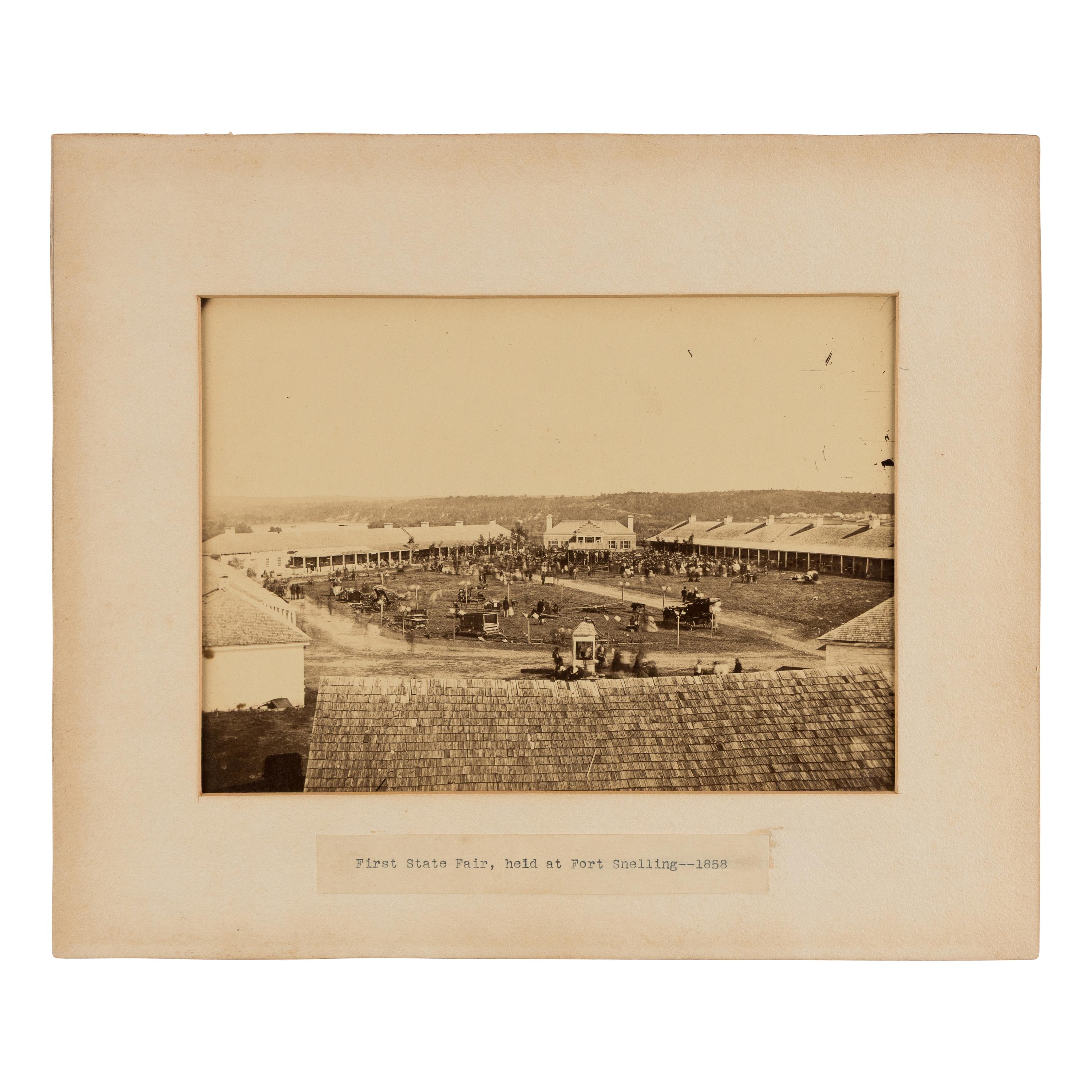 Upton, Benjamin F. (1818-1910), attrib. Photograph of the Minnesota State Fair in Fort Snelling.