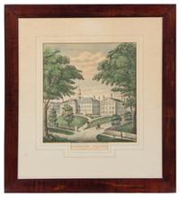 Six Framed American Prints Height of first 8 1/2 x width 12 1/4 inches.