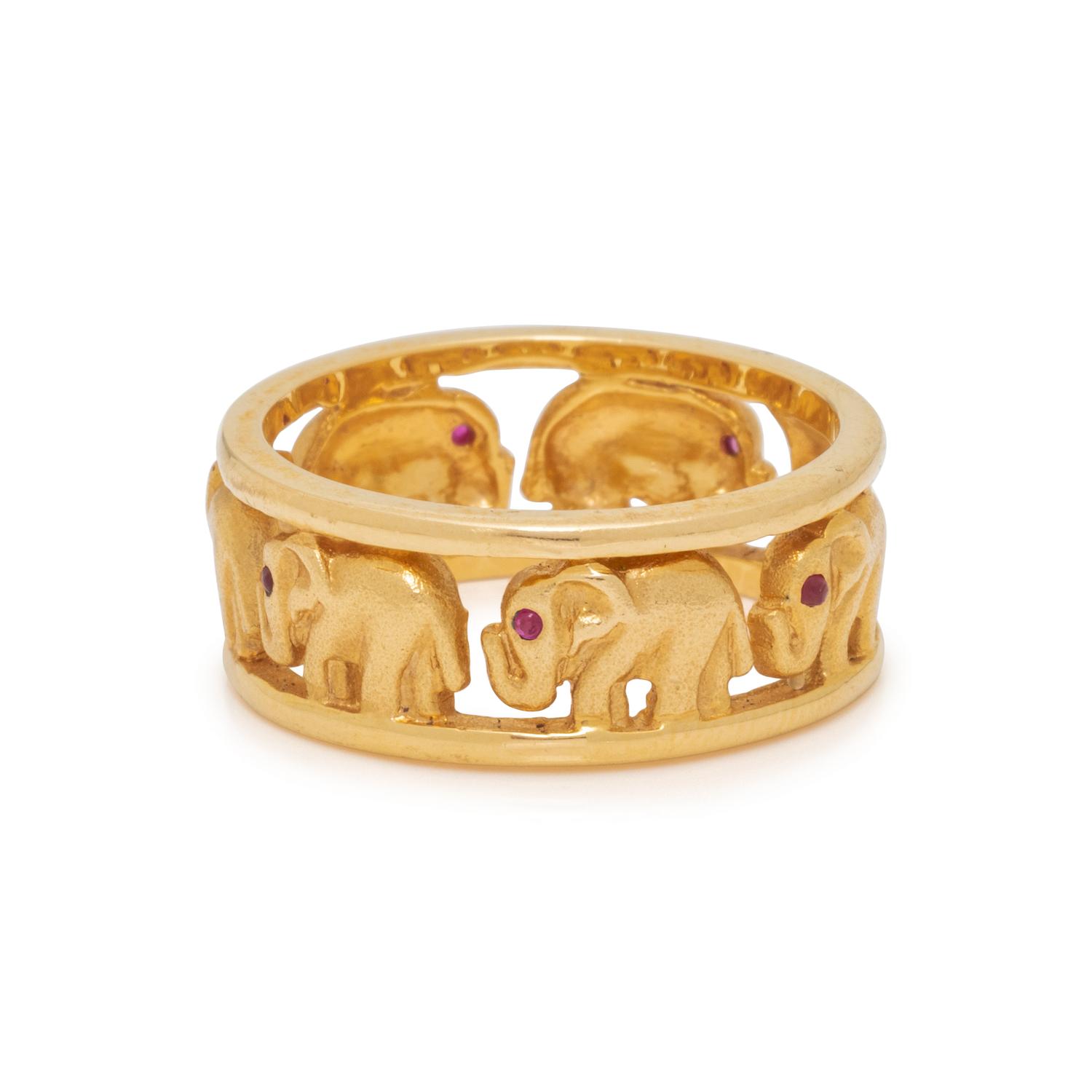 YELLOW GOLD ELEPHANT RING