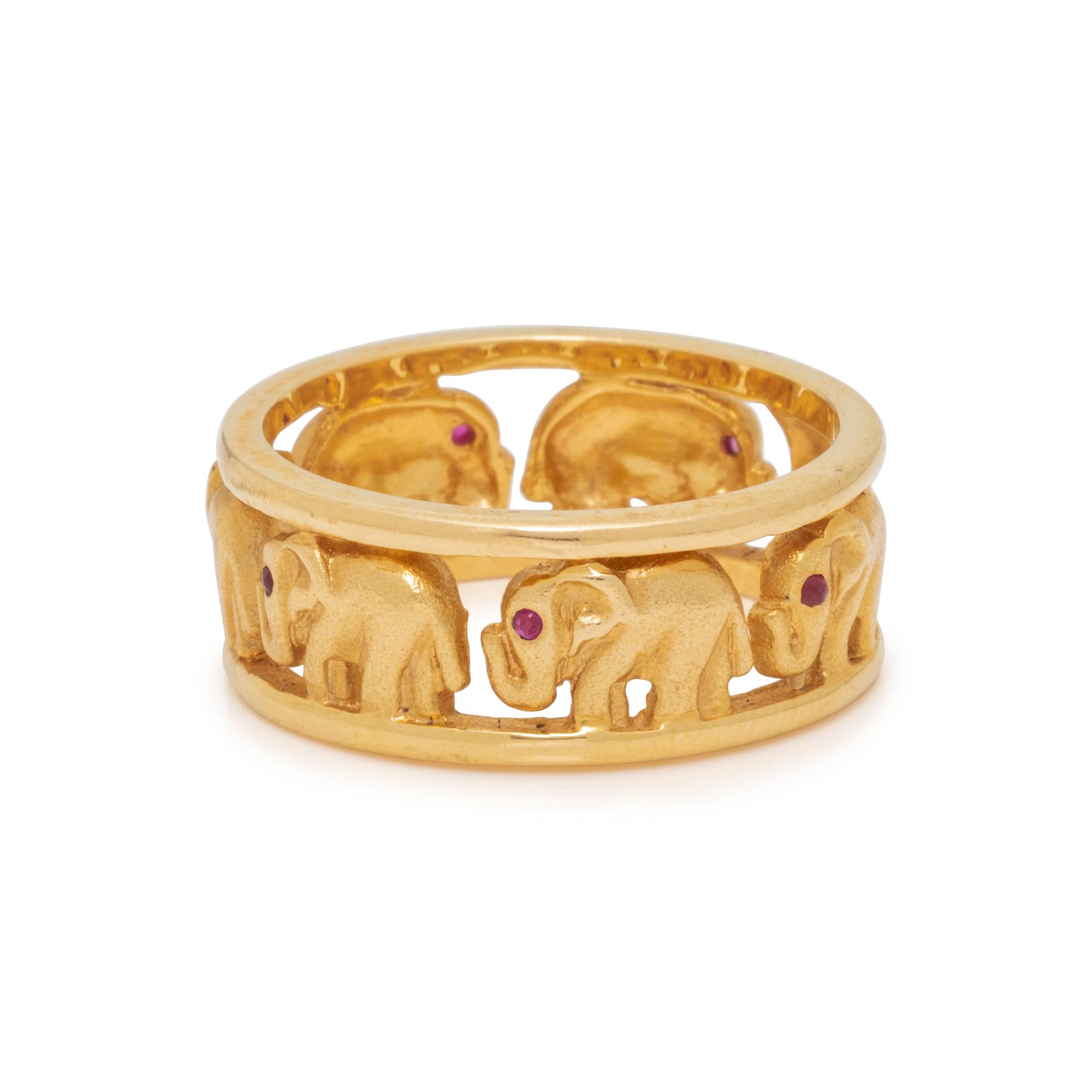 YELLOW GOLD ELEPHANT RING