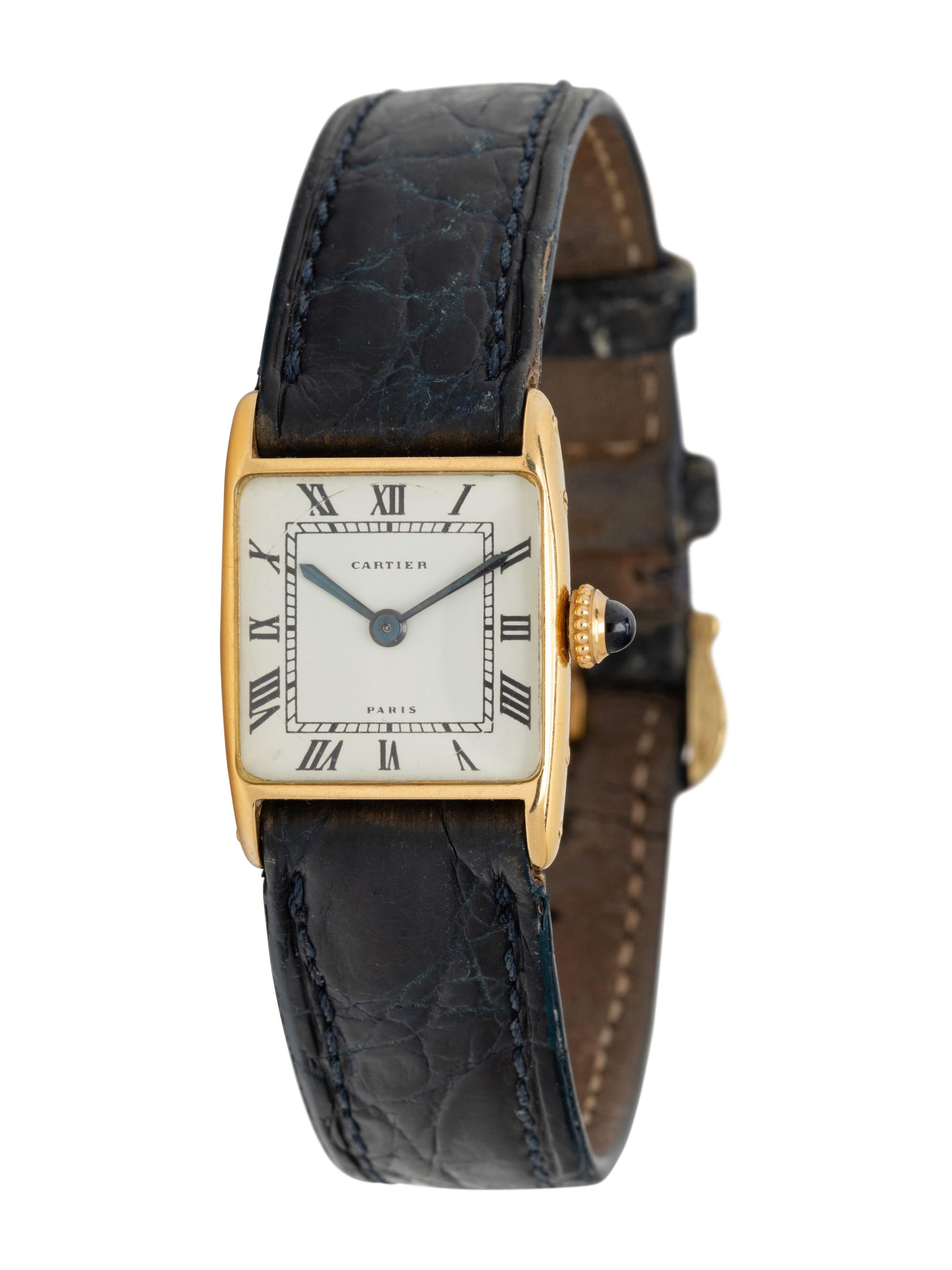 CARTIER, 18K YELLOW GOLD 'TANK ARRONDIE' WATCH
