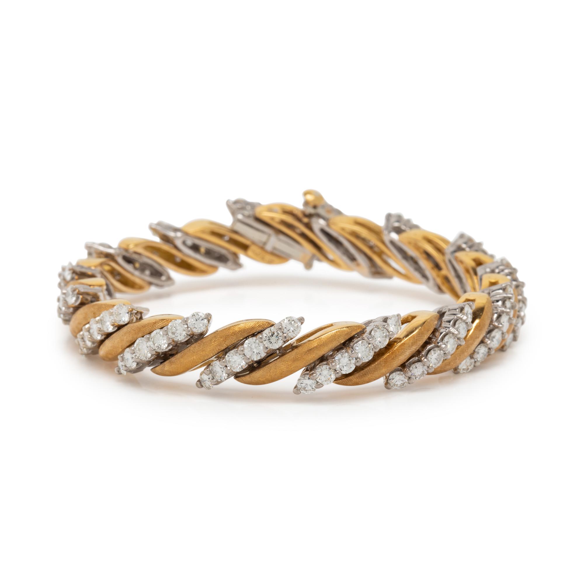 BICOLOR GOLD AND DIAMOND BRACELET