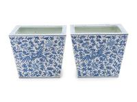 A Pair of Chinese Blue and White Porcelain Pots