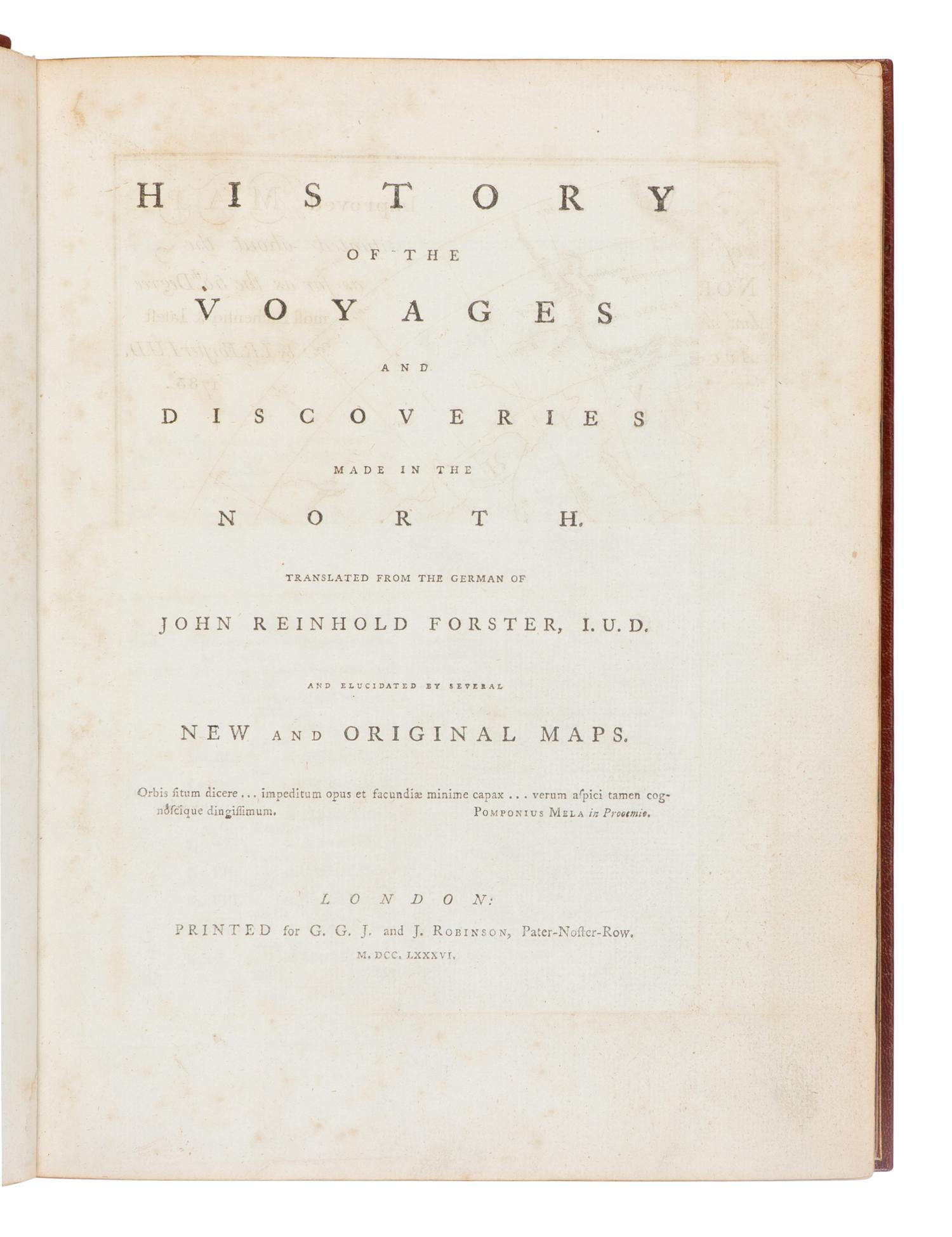 [Travel & Exploration] Forster, John Reinhold. History of the Voyages and Discoveries Made in the North