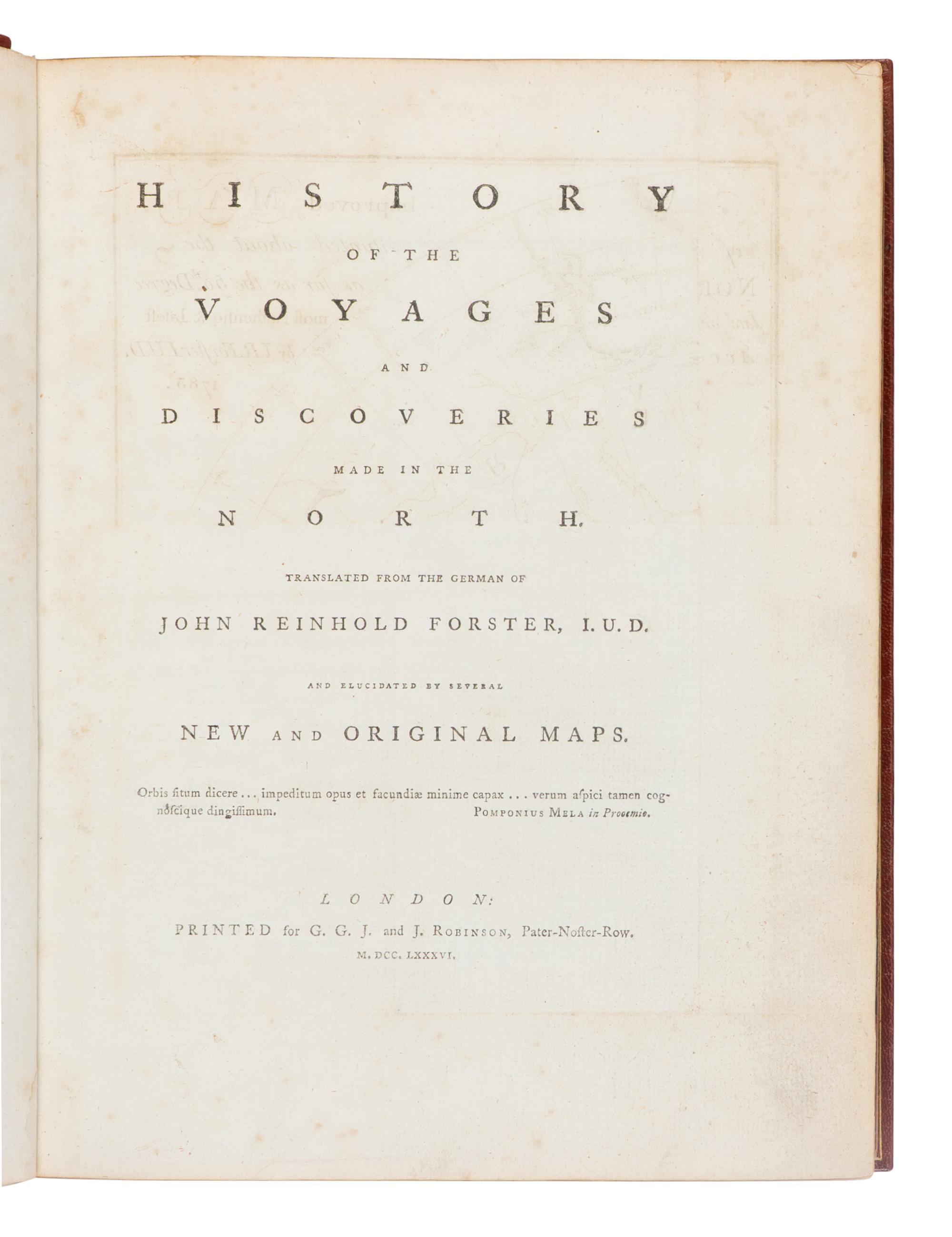 [Travel & Exploration] Forster, John Reinhold. History of the Voyages and Discoveries Made in the North