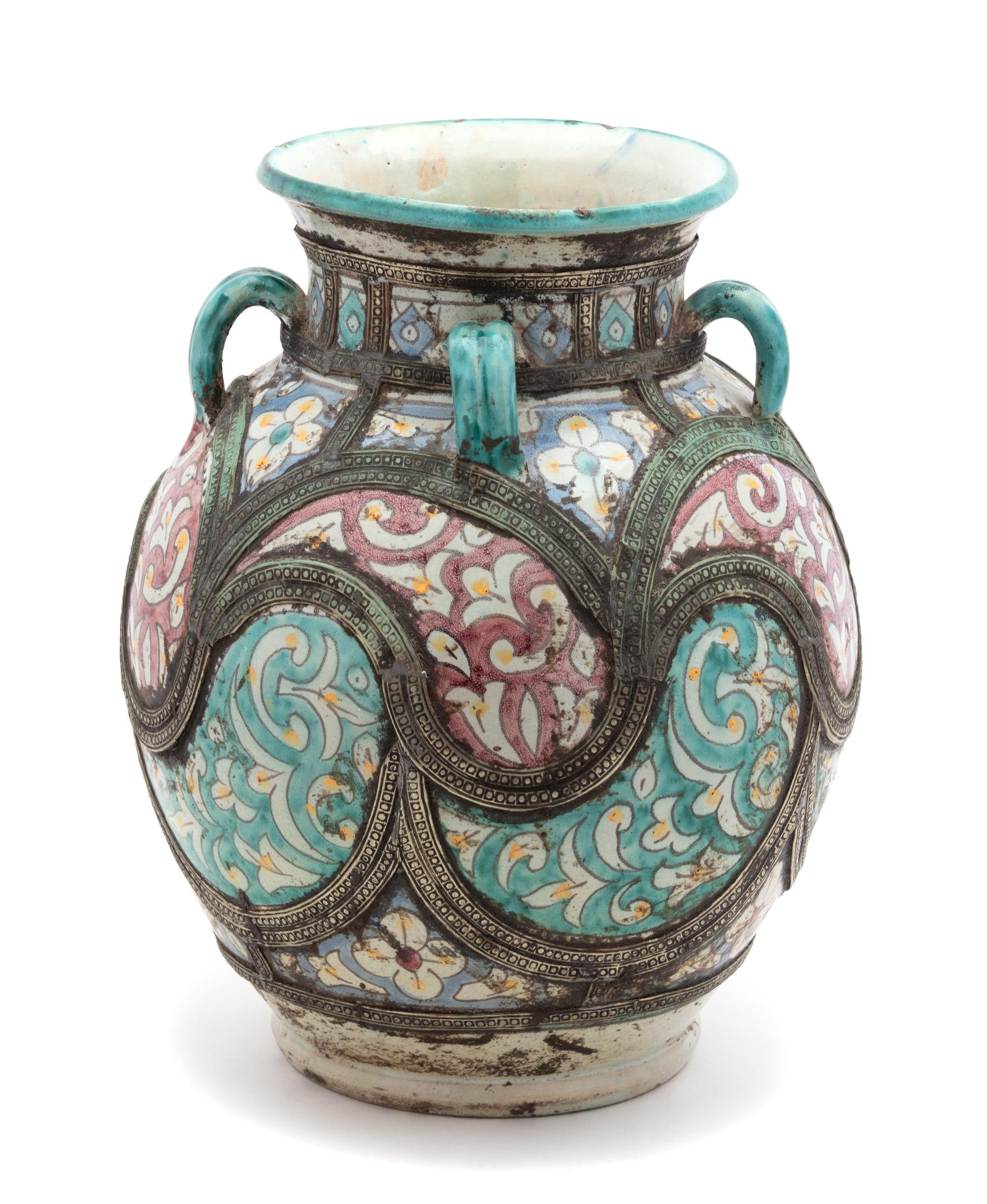 A Moroccan Vase Height 15 1/2 inches.