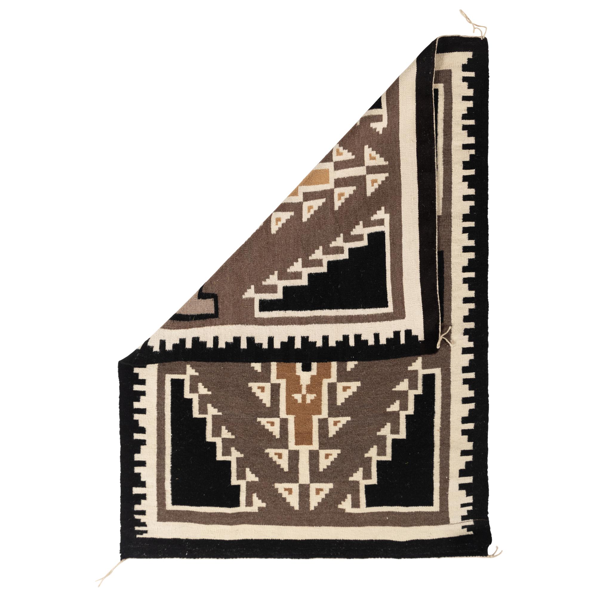 Navajo Two Grey Hills AND Storm Pattern Weaving [Rug]