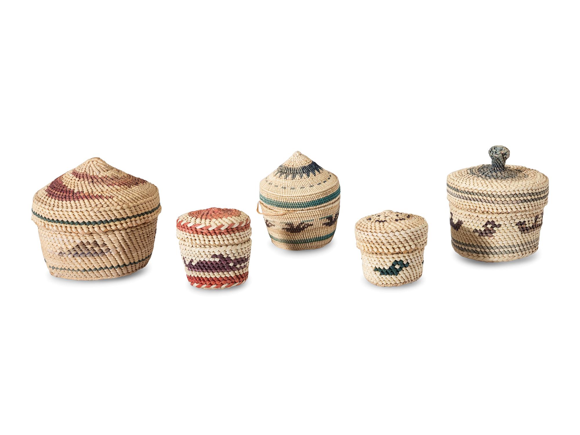Collection of Nuu-chah-nulth Trinket Baskets