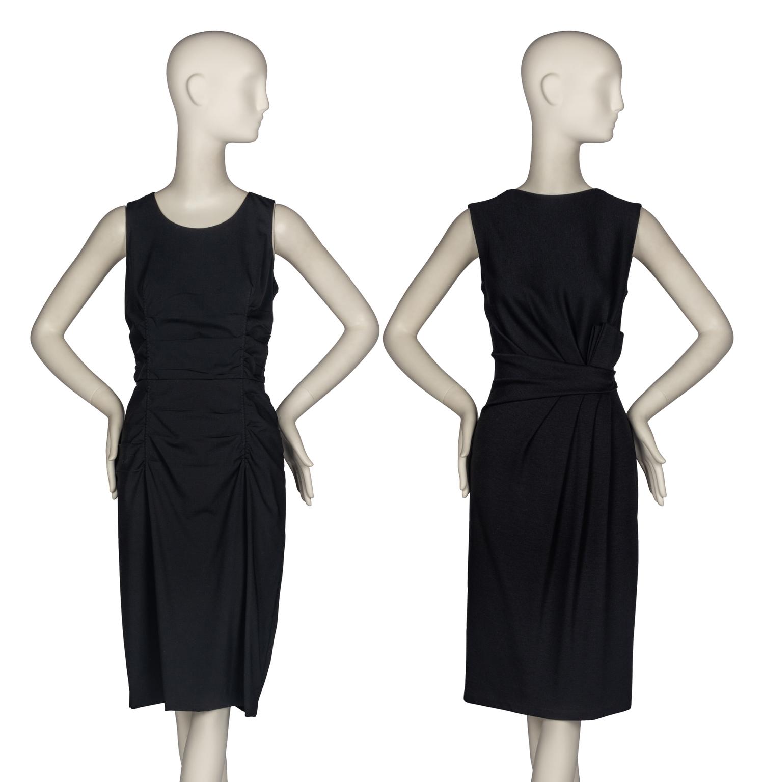 Two Little Black Dresses by Prada and Salvatore Ferragamo