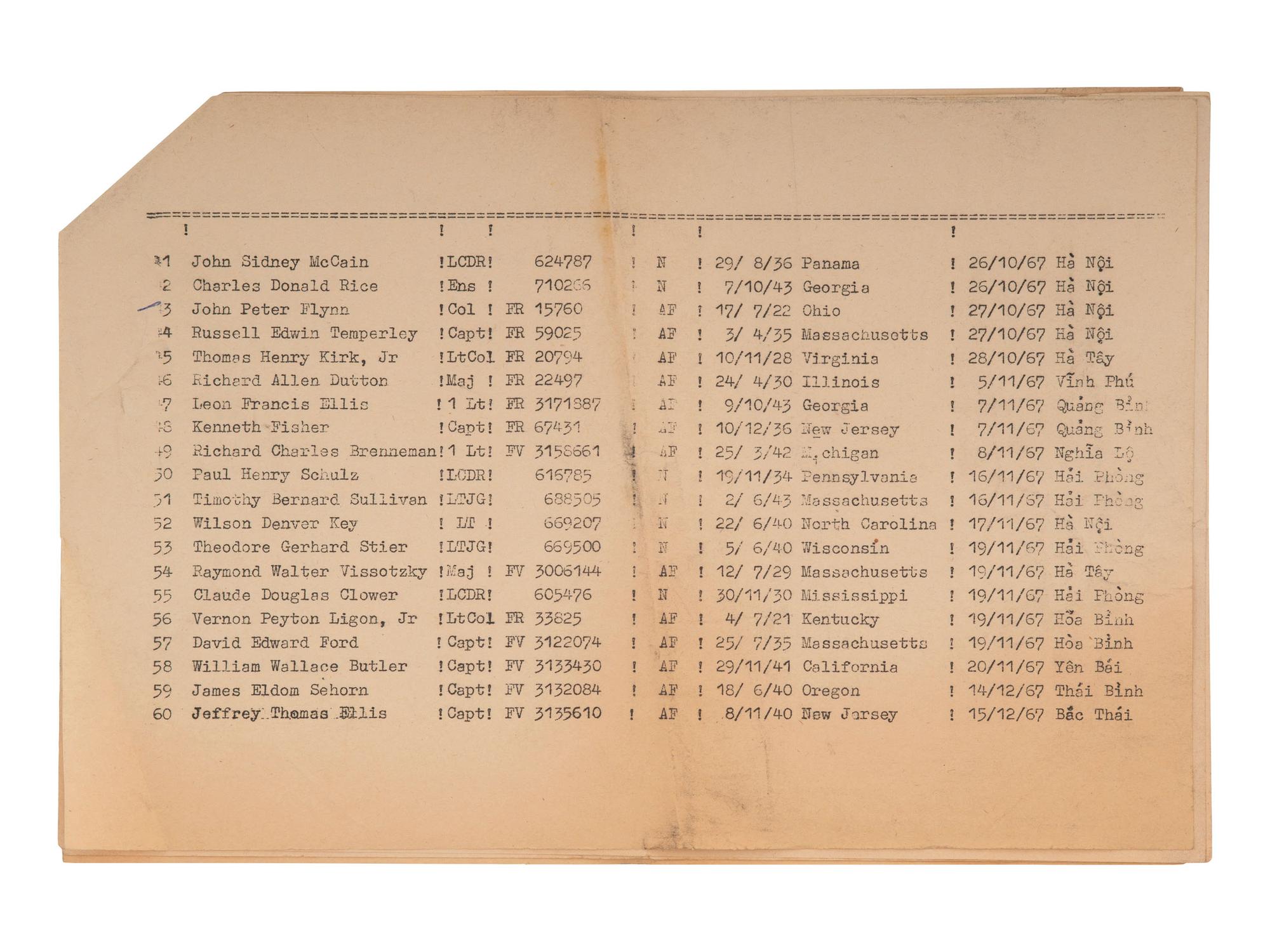 [VIETNAM WAR] - [WOMEN]. Vietnam War-era papers of Pulitzer Prize-winning combat journalist Tracy A. Wood (1943-2020), including documents related to the 1973 release of American POWs in Hanoi.