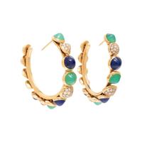 CARTIER, YELLOW GOLD AND MULTIGEM 'NOUVELLE VAGUE MISCHIEVOUS' EARRINGS