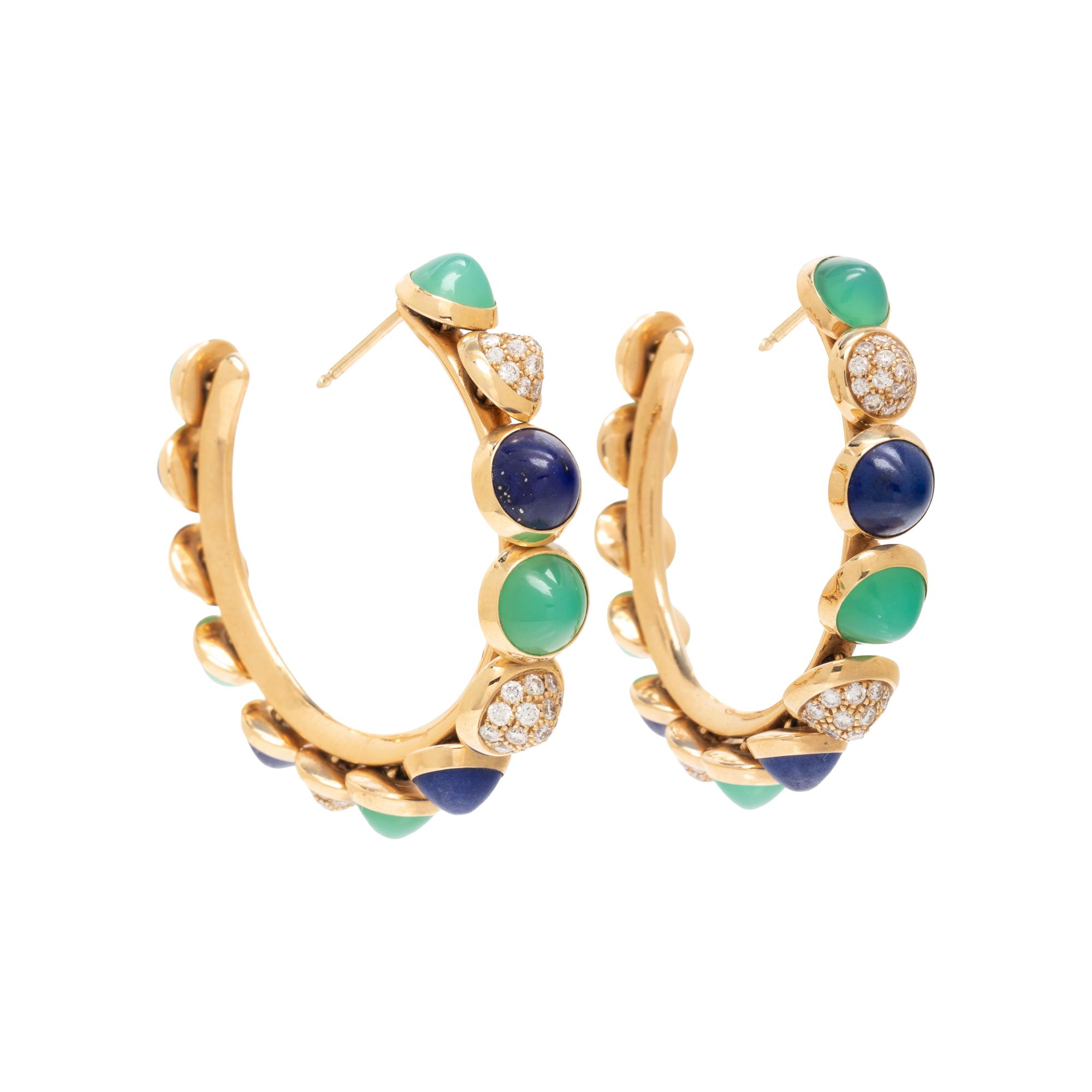 CARTIER, YELLOW GOLD AND MULTIGEM 'NOUVELLE VAGUE MISCHIEVOUS' EARRINGS