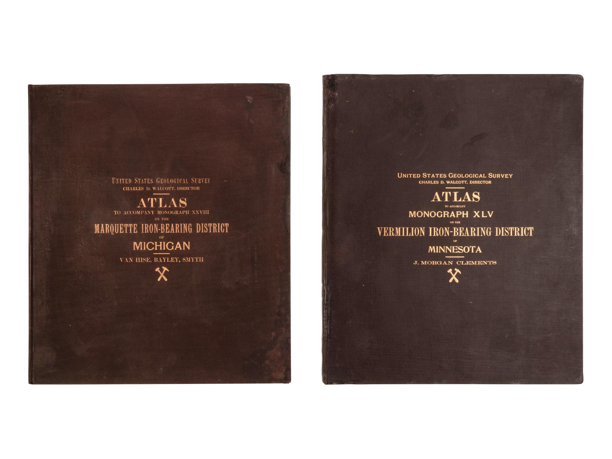 [NATURAL HISTORY - UNITED STATES GEOLOGICAL SURVEY]. A pair of atlases, comprising: