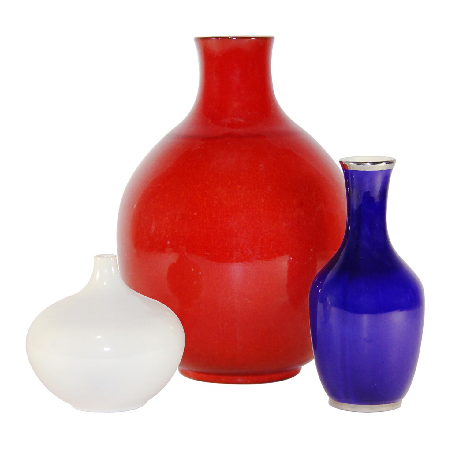 Three Haeger Pottery Vases Height of tallest 13 inches. — Sebastiano Maglio