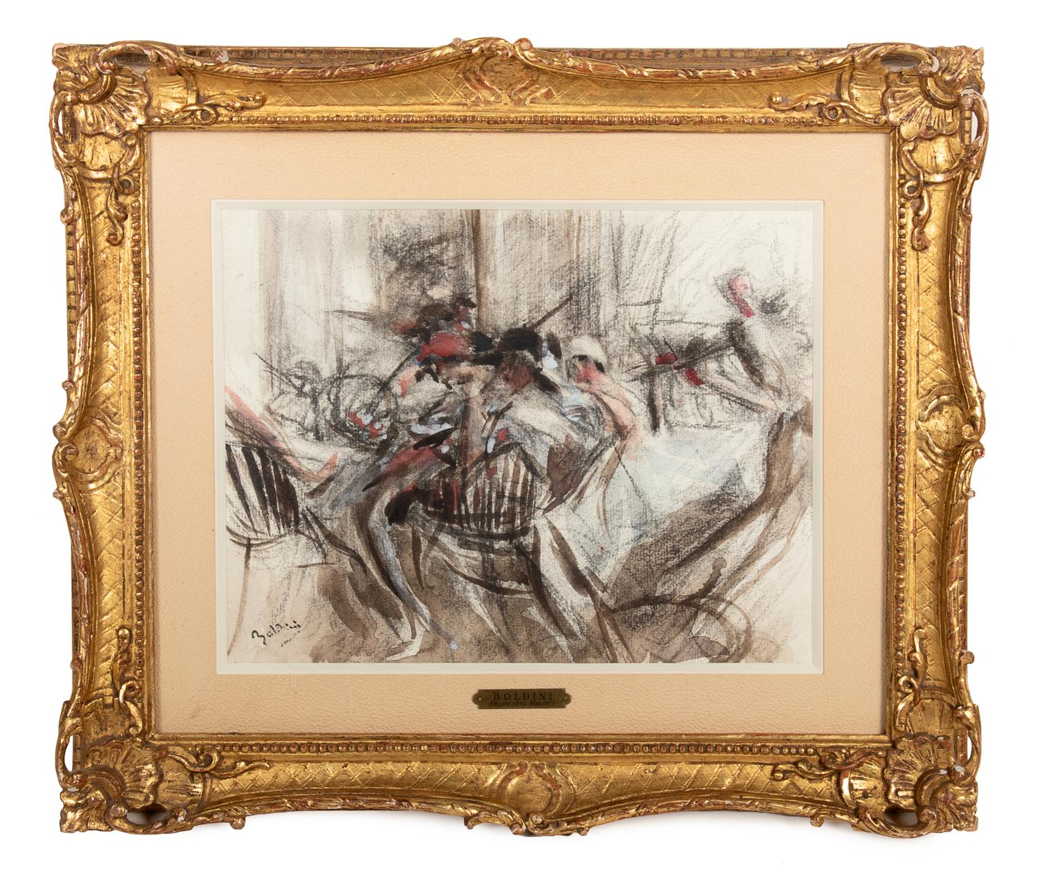 Souper Chez Maxim's; A Portrait of a Young Woman said to be Mlle Boldini (a double-sided work)