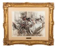 Souper Chez Maxim's; A Portrait of a Young Woman said to be Mlle Boldini (a double-sided work)