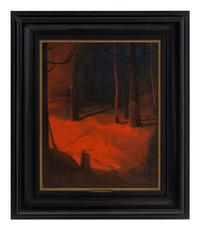 Red Twilight in the Snow