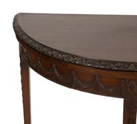 A George III Style Flip-Top Demilune Table