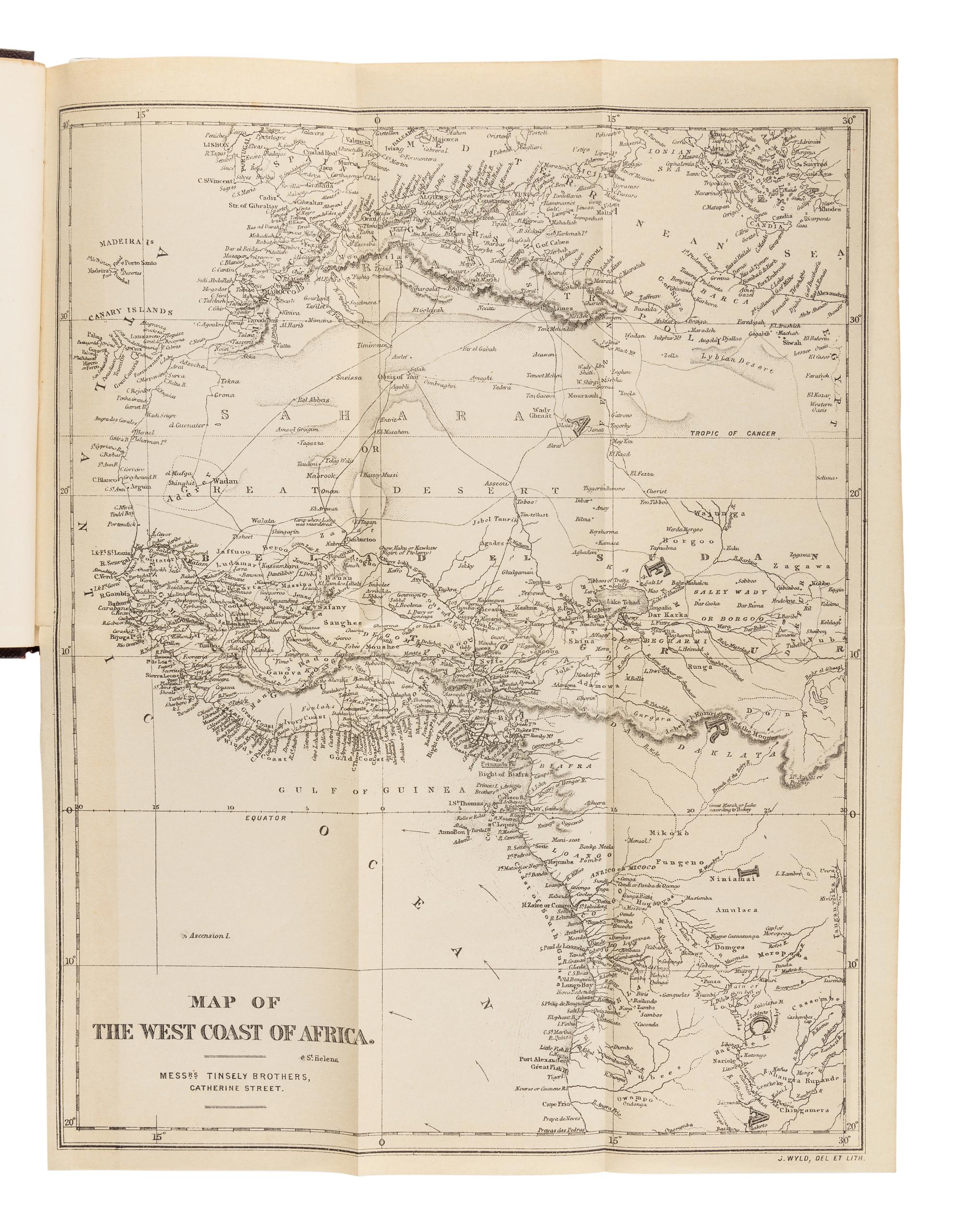BURTON, Richard Francis, Sir (1821-1890). Wanderings in West Africa from Liverpool to Fernando Po. By a F.R.G.S. London: Tinsley Brothers, 1863.