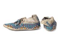 Sioux Beaded Hide Moccasins
