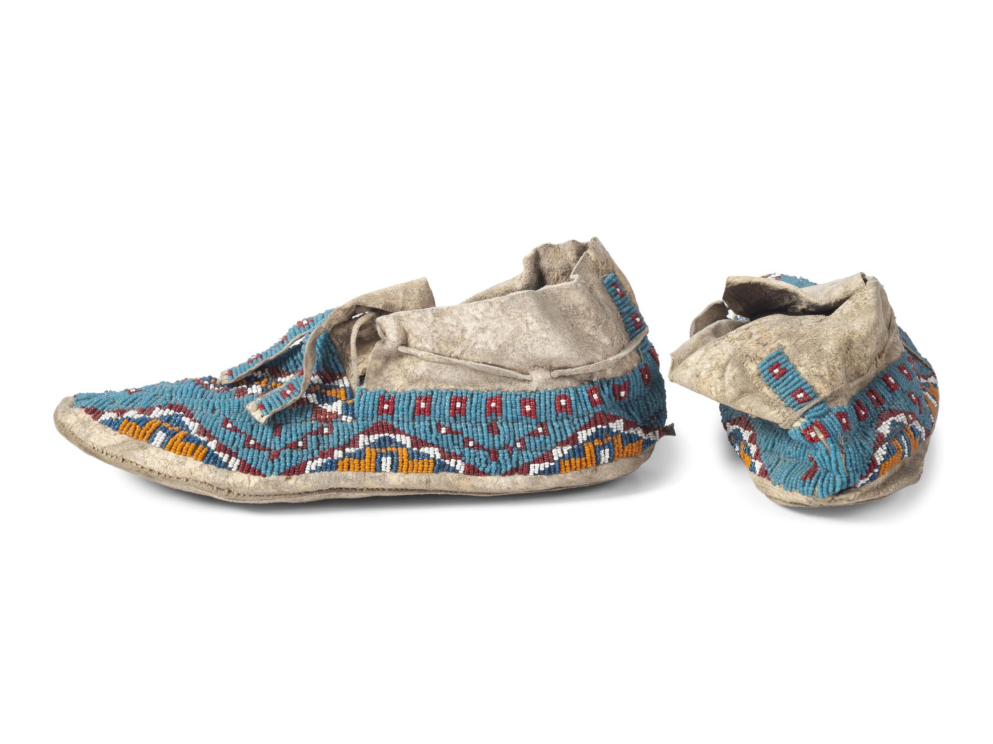 Sioux Beaded Hide Moccasins