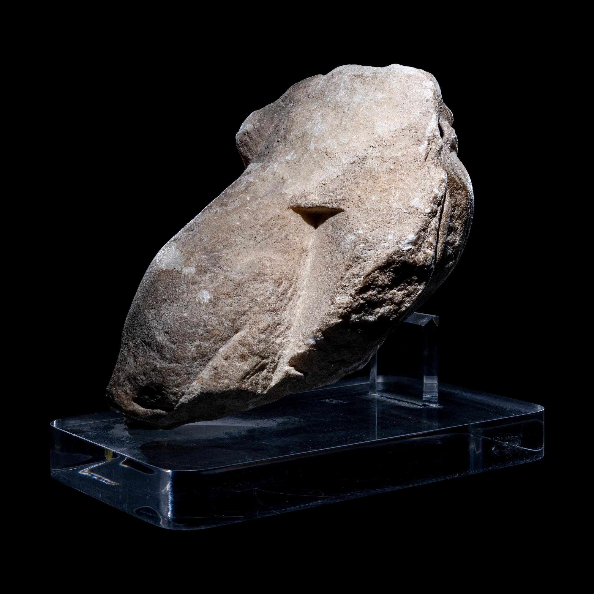 A Roman Marble Fragment of a Sphinx