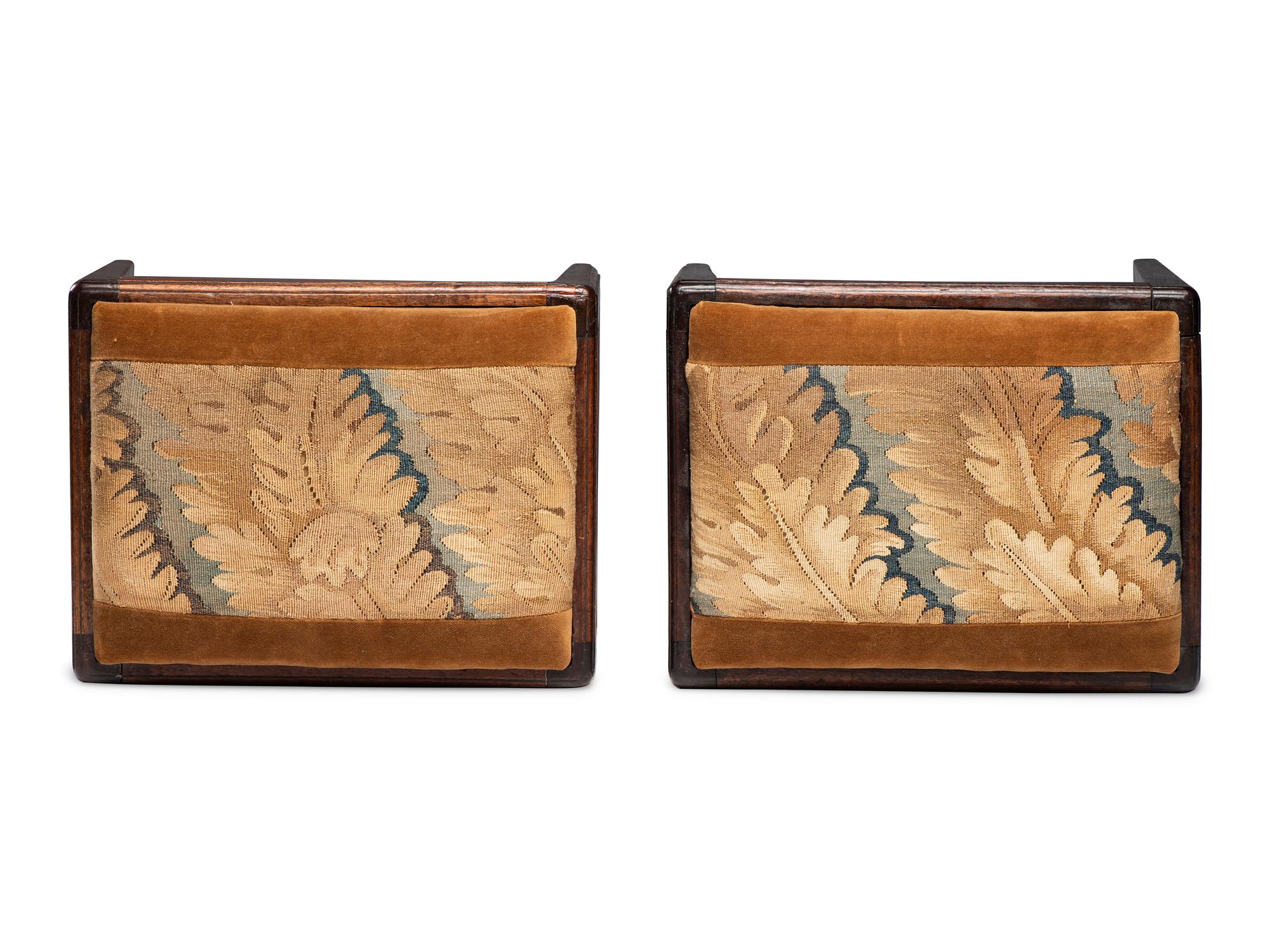 A Pair of Mahogany Gout Stools