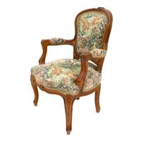 A Louis XV Style Carved Mahogany Diminutive Fauteuil — 20TH CENTURY