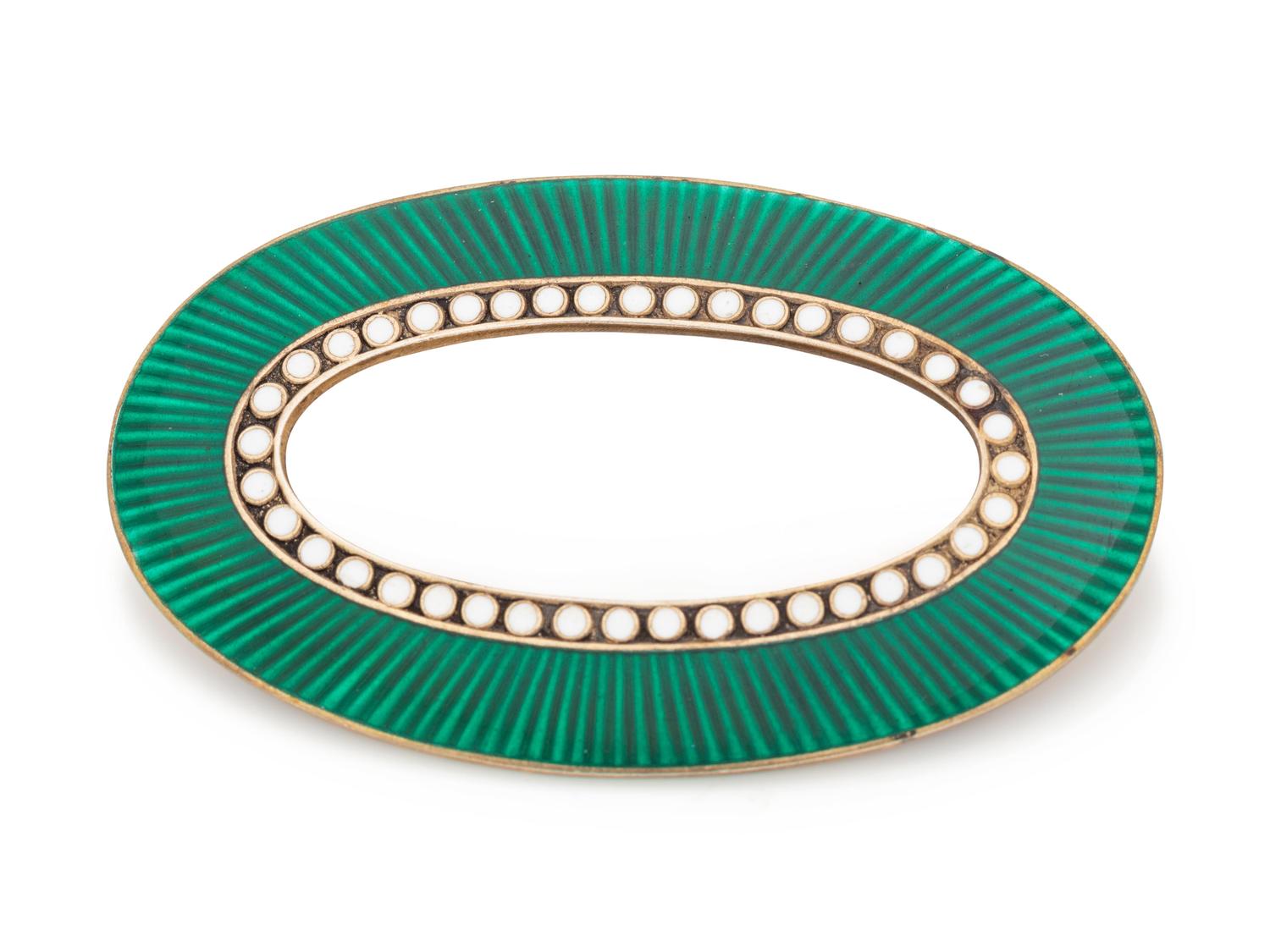 A Gilt Silver and Polychrome Enamel Brooch,