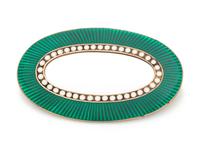 A Gilt Silver and Polychrome Enamel Brooch,