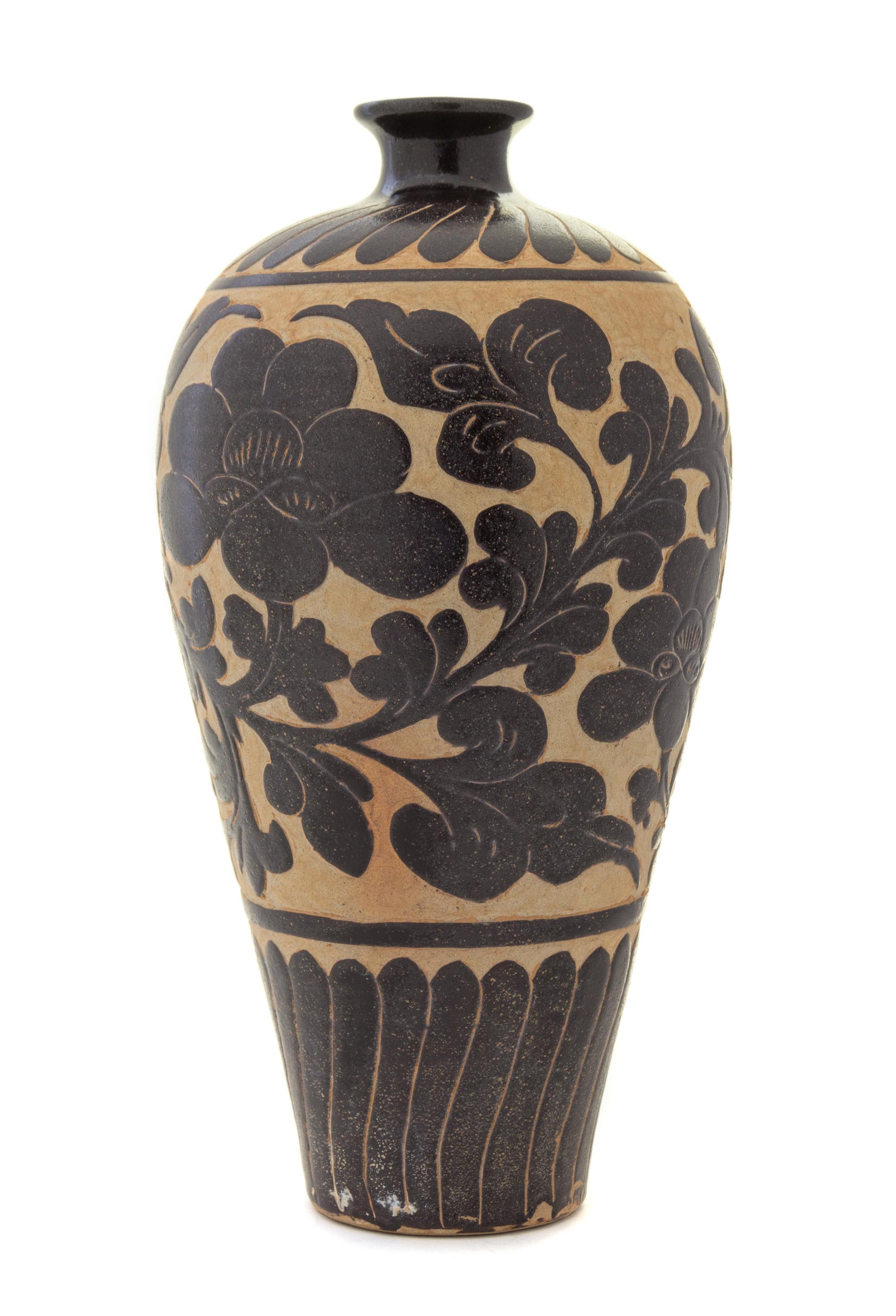 A Cizhou-Type Sgraffiato Vase, Meiping Height 13 1/2 inches.