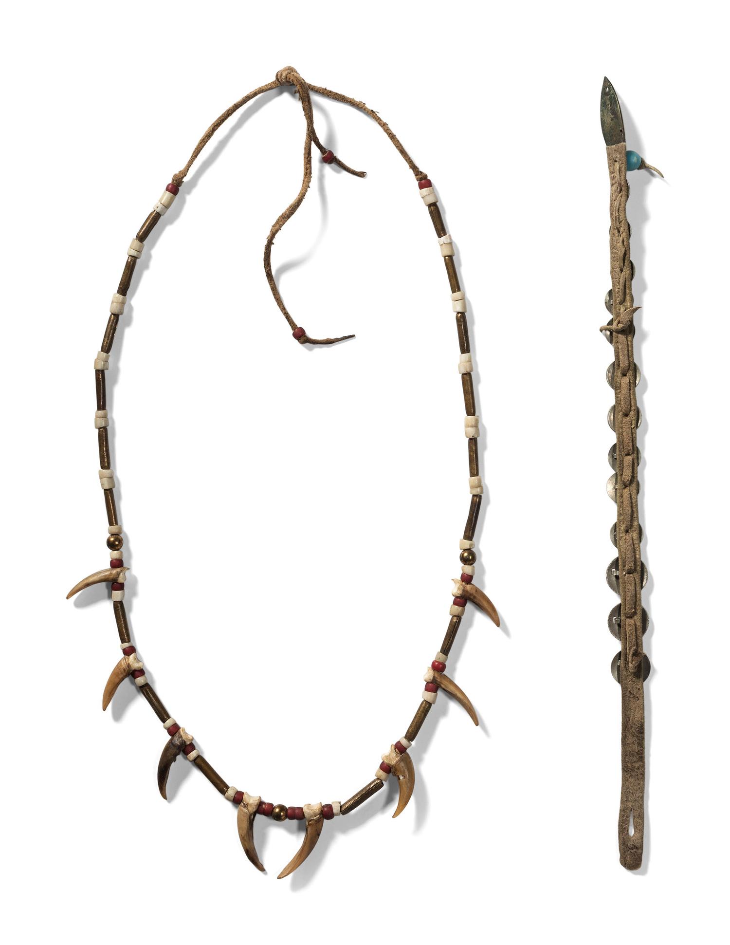 Snapping Turtle Claw Necklace and German Silver Hair Drop