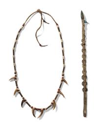 Snapping Turtle Claw Necklace and German Silver Hair Drop
