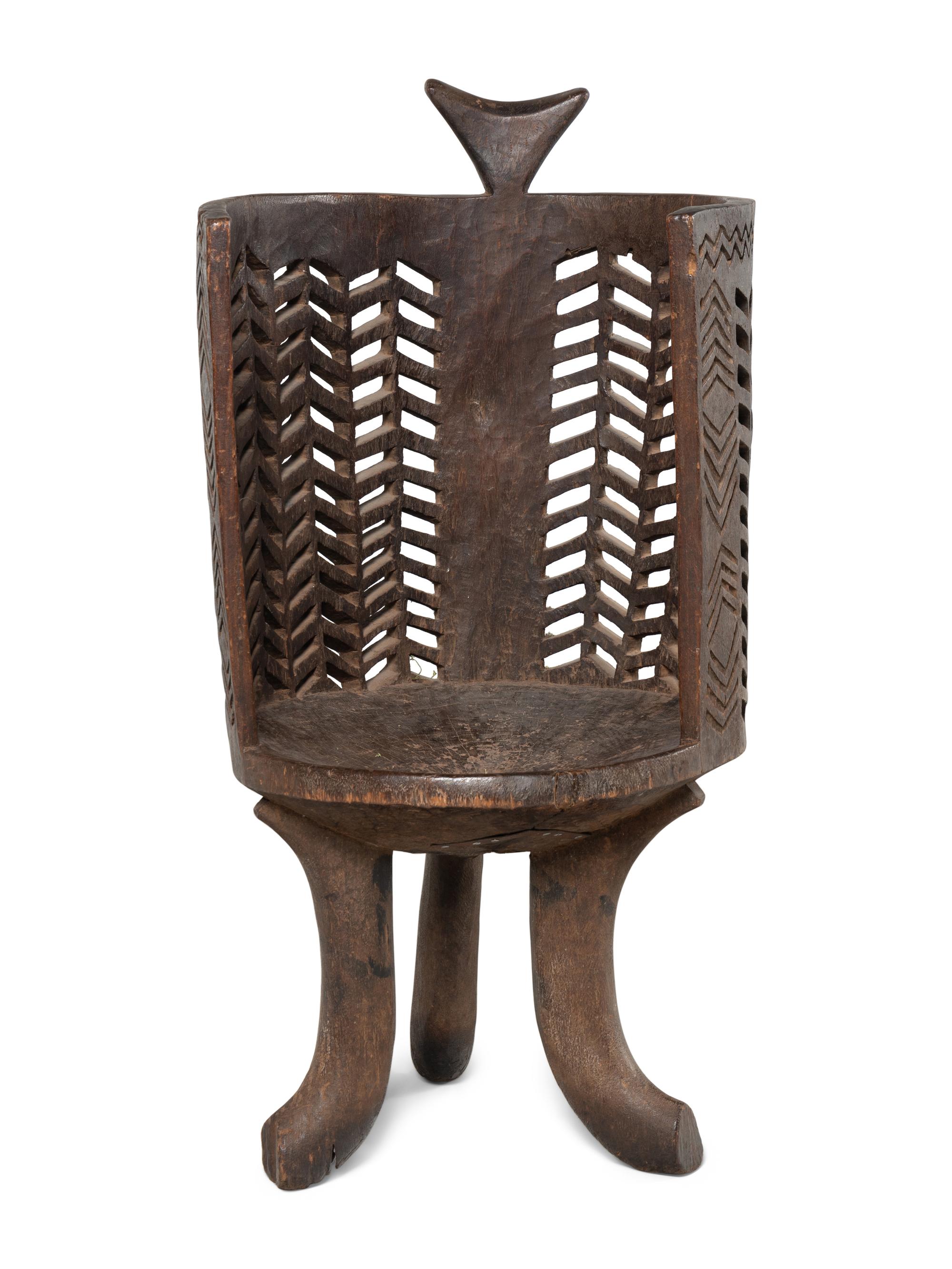A Carved African Chair