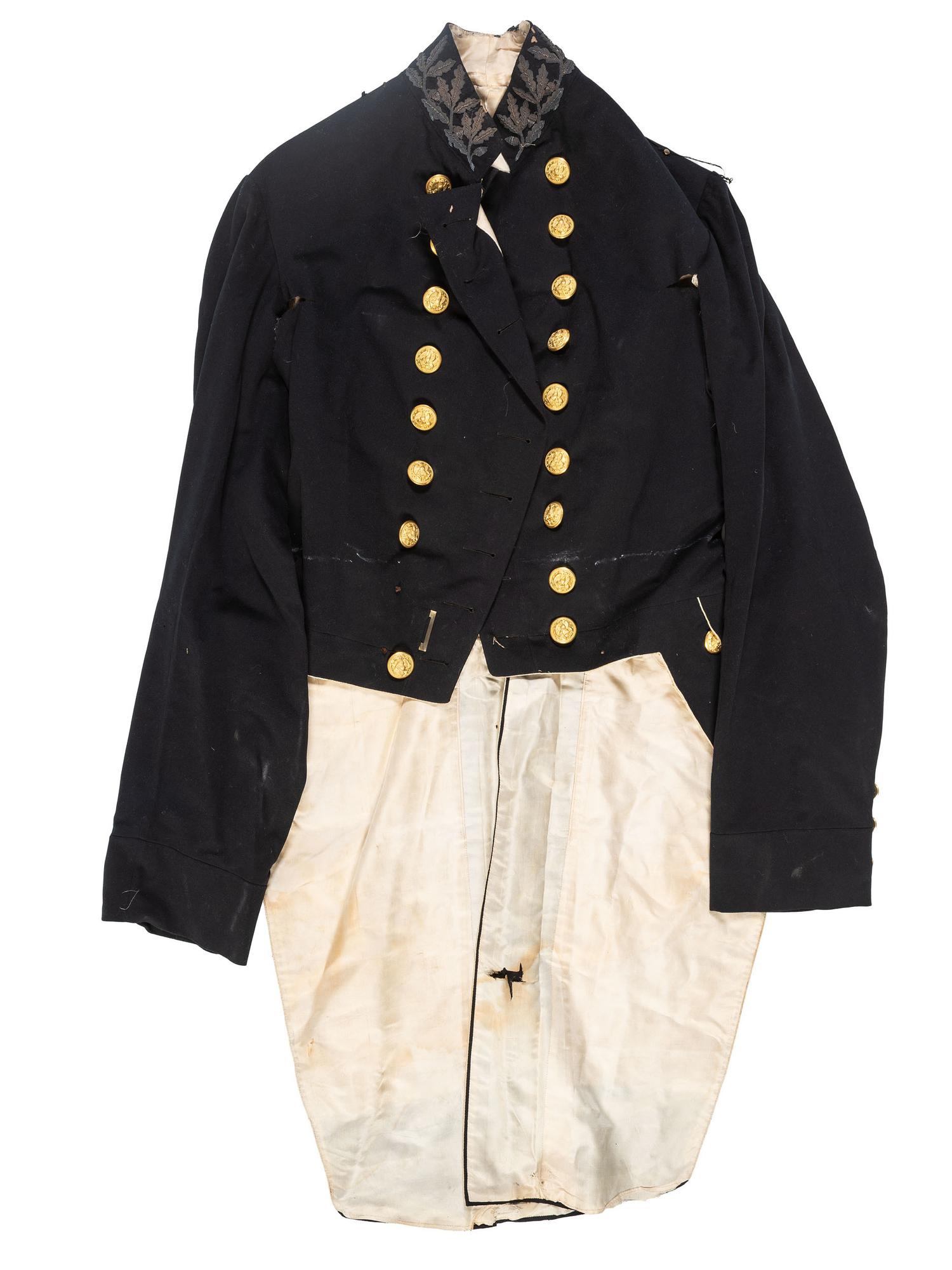 Collection of US Navy Rear Admiral Augustus Henry Kilty (1807-1879), incl. swords, dress uniform with accoutrements, and 34-star flag associated with the USS Mound City .