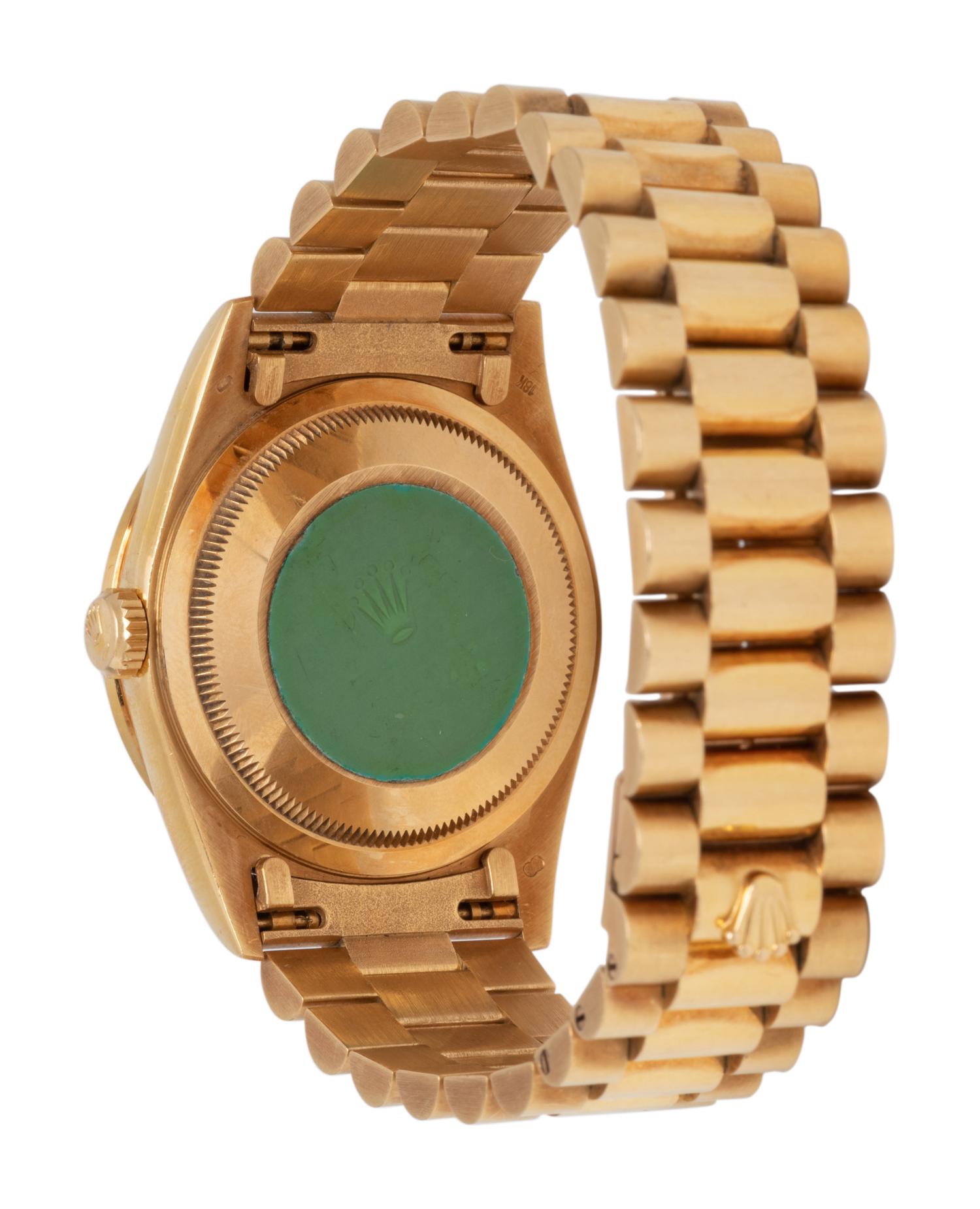 ROLEX, REF. 18348 18K YELLOW GOLD AND DIAMOND 'DAY-DATE' WATCH