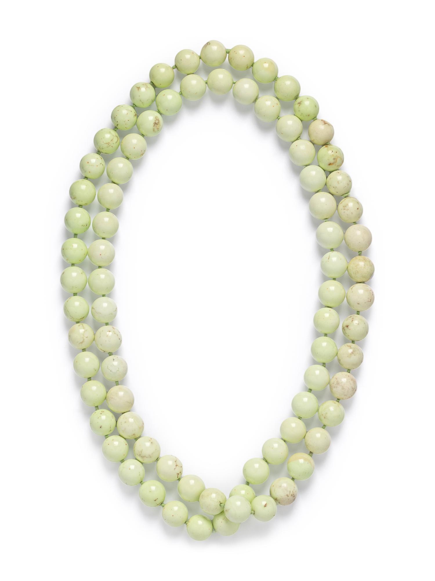 CITRON CHRYSOPRASE BEAD NECKLACE